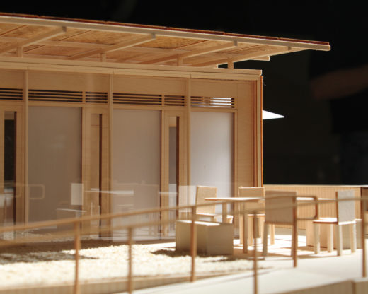 An architectural model of the house.