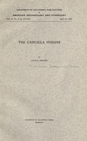 Cover of edition cahuillaindians00hooprich