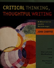 Cover of edition criticalthinking0000chaf