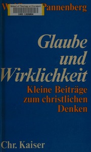 Cover of edition glaubeundwirklic0000pann