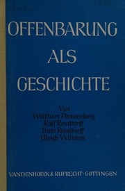 Cover of edition offenbarungalsge0000pann_l6r8