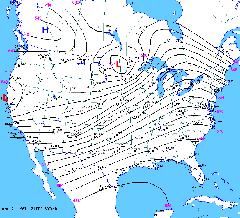 500 mb map at 12z