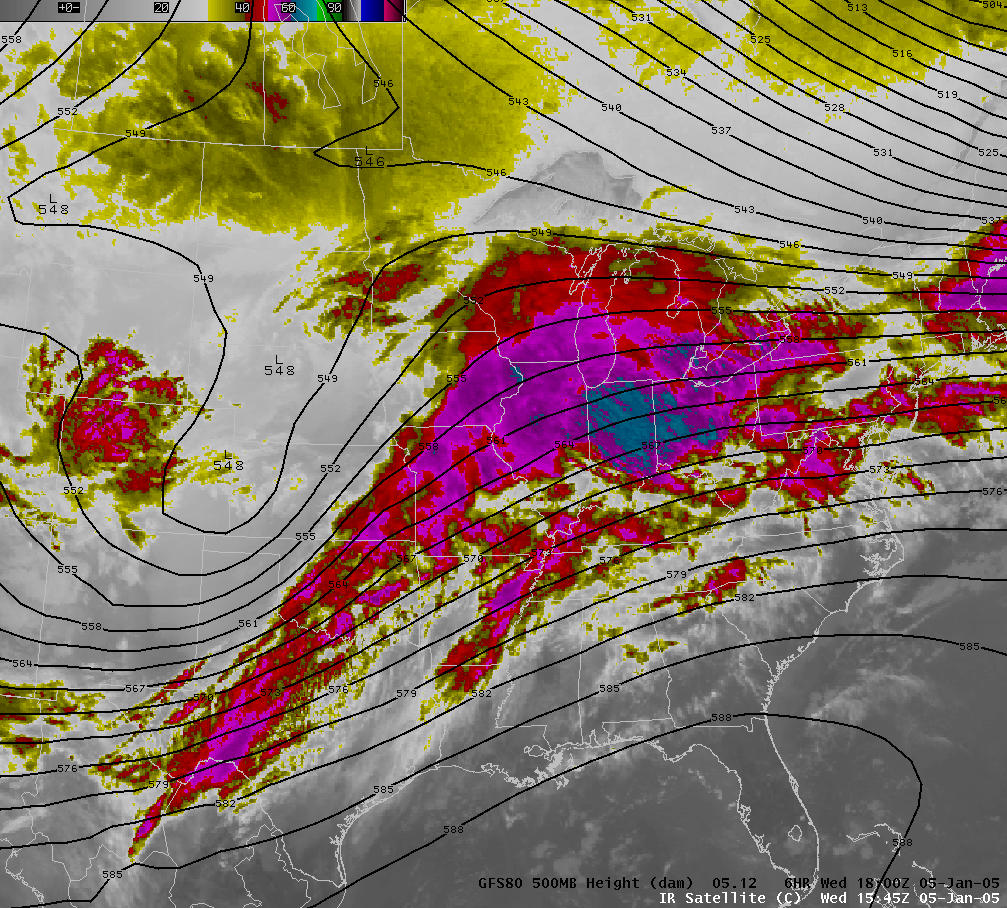 IR satellite imagery at 1545 UTC January 5