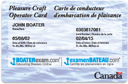 carte de conducteur d'embarcation de plaisance