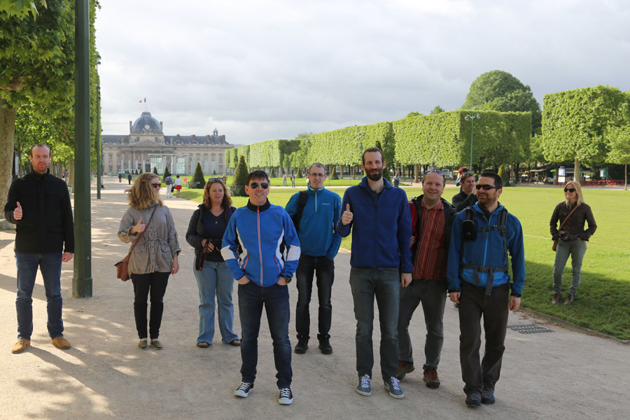 Ansatte i en park i Paris