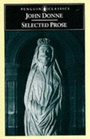 Cover of: Selected prose