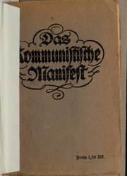 Manifest der Kommunistischen Partei by Karl Marx, Friedrich Engels