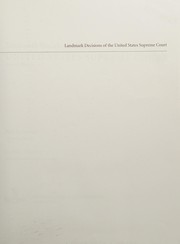 Cover of: Landmark decisions of the United States Supreme Court