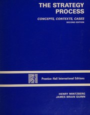 Cover of: The Strategy process: concepts, contexts, cases