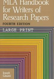 MLA handbook for writers of research papers by Joseph Gibaldi