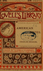 American notes by Charles Dickens, Diana C. Archibald