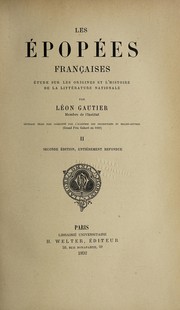 Cover of: Les épopées françaises.