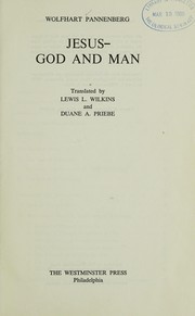 Cover of: Jesus, God and man.