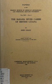 Cover of: The Barama River Caribs of British Guiana