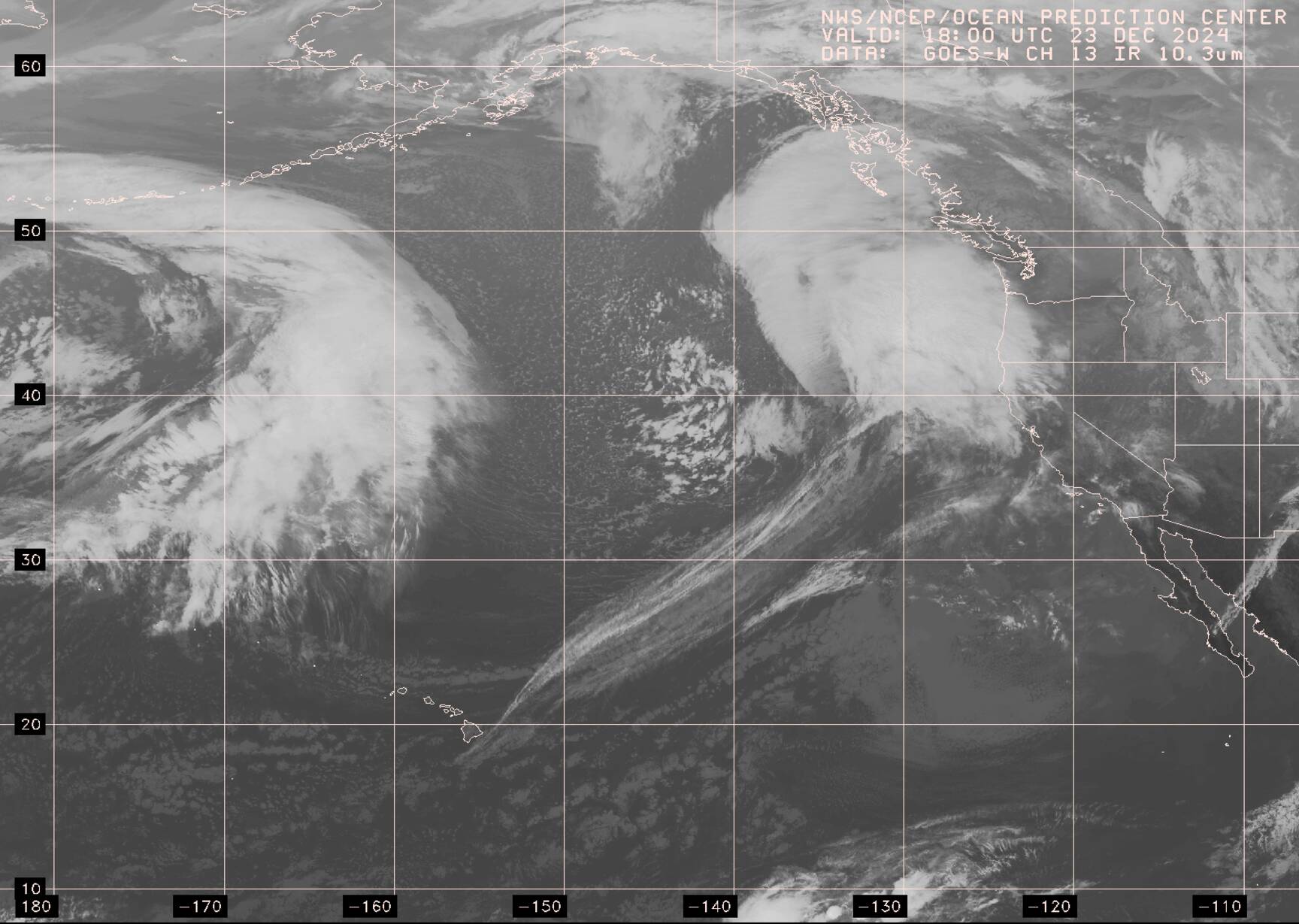 East Pacific satellite image