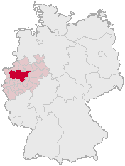 Ubicación de la Región del Ruhr en Alemania