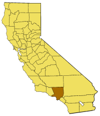 Map of California highlighting Los Angeles County