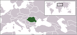 Location of Romania