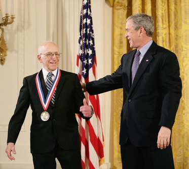 Ralph Baer of Magnavox Odyssey fame receives the National Medal of Technology from President George W Bush in 2006.