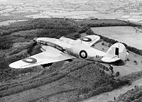 Hurricane Mk IV da RAF em agosto de 1945, equipado com foguetes para alvos terrestres.