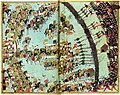 Miniature depiction of the Battle of Mezőkeresztes, Hungary (1596)