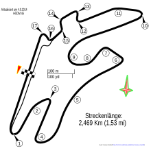 Layout of the Berlin-Tempelhof Formula E street circuit