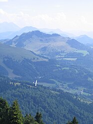 La Pointe de Miribel, point culminant de Habère-Lullin, vue depuis le Mont Forchat