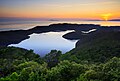 Coucher de soleil sur les lacs de Mljet.