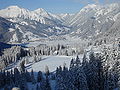 Snow covered Alps near Ehrwald, Austria