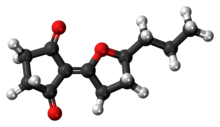 Ball-and-stick model of oudenone