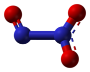 Molecuulmodel van distikstoftrioxide