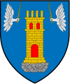 Almansa usó por armas, desde su conquista del infiel por el rey Alfonso Décimo, en escudo de campo azur (azul), una Torre de oro sobre un peñasco; y dos brazos alados, con espada en la mano a cada lado, añadido por el Serenísimo Señor Infante Manuel de Castilla, hermano del rey Alfonso Décimo.