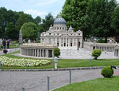 Model of St. Peter's, Rome, in Minimundus