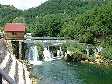 Una ĉe Kostela en Bosnio-Hercegovino