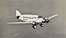 Photograph of another Sabena S.73, with the aircraft resembling the accident aircraft