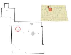 Location of Berthold, North Dakota