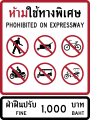 Prohibited on Expressways