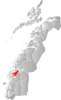 Kart som viser Leirfjord kommune.