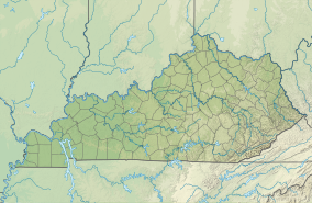 Map showing the location of Knobs State Forest and Wildlife Management Area