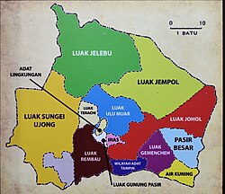 Lokasi Luak Jempol di Negeri Sembilan