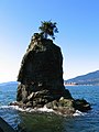 Siwash Rock, a commonly told version of its legend is told in the classic book Legends of Vancouver