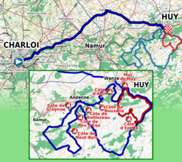 Routekaart van de Waalse Pijl 2011