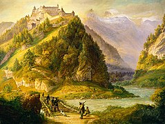 Festung Hohenwerfen, Johann Michael Sattler, 1827-1828.