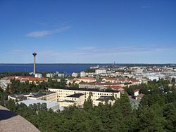 Pamje në drejtim të Qendrës së Qytetit Tampere