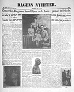 29 juni 1914 "Österrike-Ungerns tronföljare och hans gemål mördade".