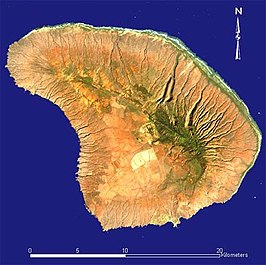 Lanai vanuit de ruimte (Landsat).