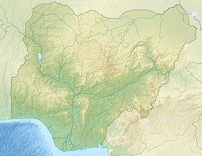 Map showing the location of Akure Forest Reserve