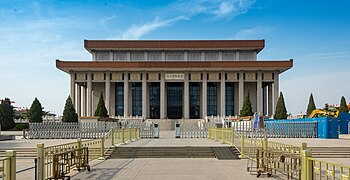 Chairman Mao Memorial Hall is located on the Tiananmen Square, where the Beijing Gate of China used to stand