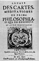 Meditationes de prima philosophia, in qua Dei existentia et animae immortalitas demonstratur