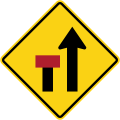 Left lane ends